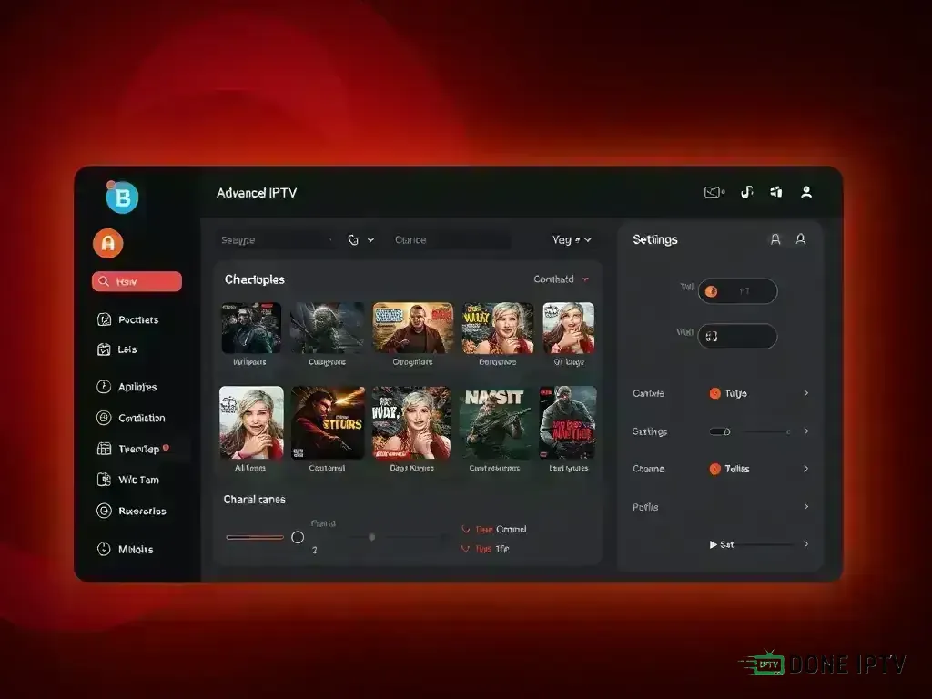 Dashboard showing DoneIPTV advanced features