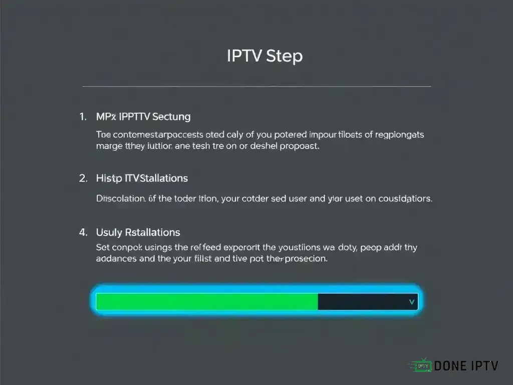 Step-by-step setup process for DoneIPTV