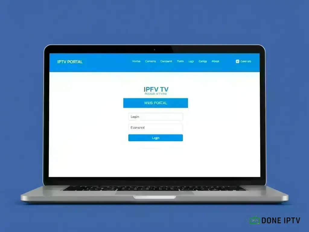 DoneIPTV web portal login interface